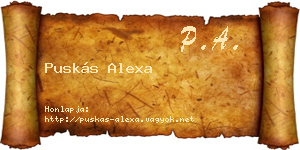 Puskás Alexa névjegykártya