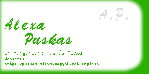 alexa puskas business card